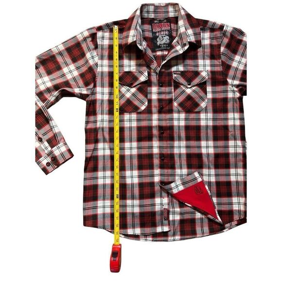 Dixxon Flannel Klock Werks 25 Year Limited Edition Red White Plaid Men’s L Snap - Picture 4 of 12